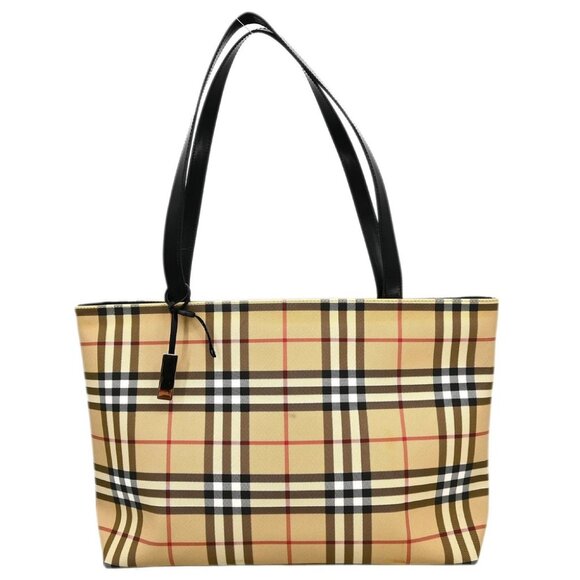 Burberry Beige PVC House Check Handbag XX07500 - Picture 1 of 8